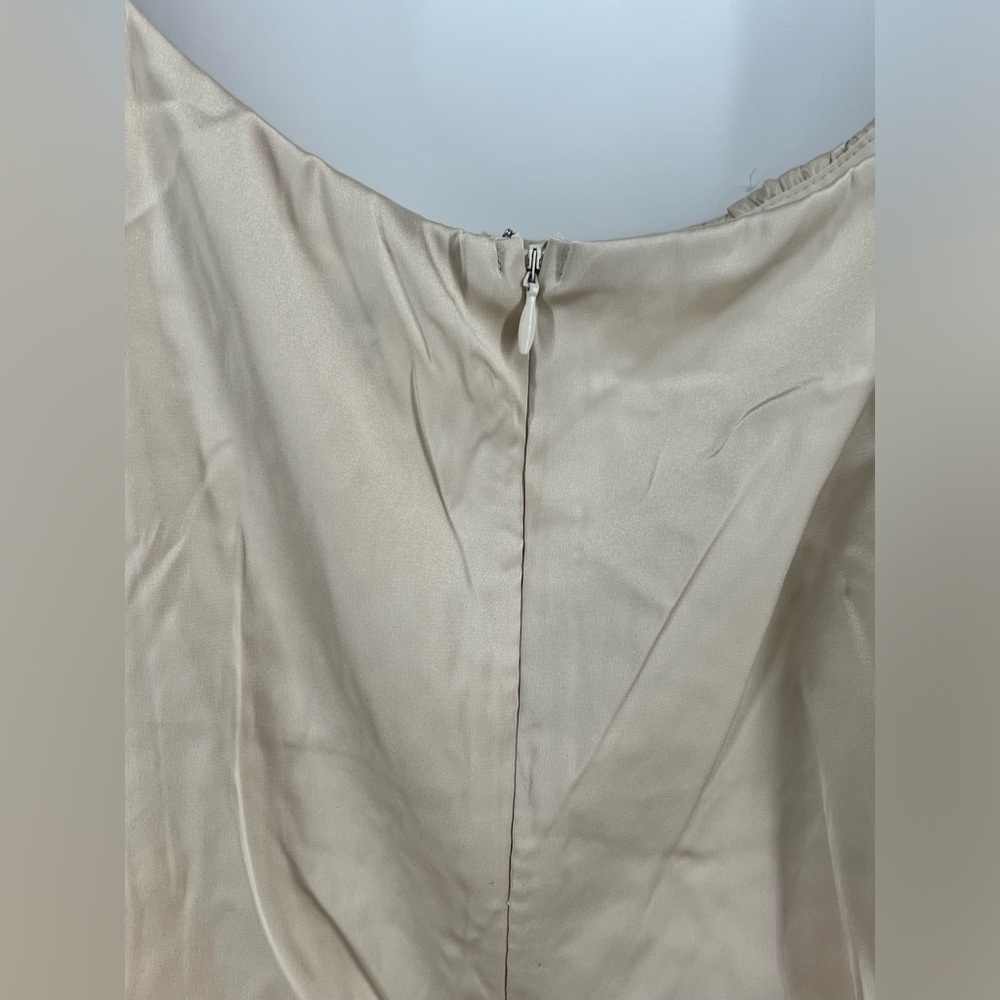 NWT Lulus Endless Aura Cream Satin Balloon Sleeve Sheer Lace Bodysuit Size Med - Picture 8 of 10